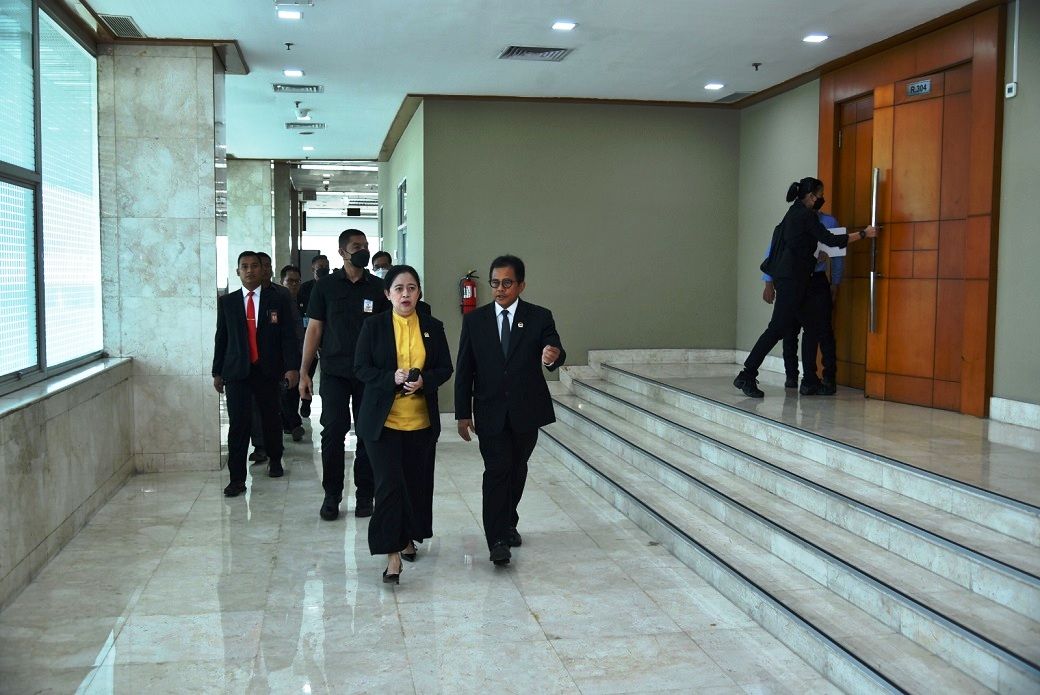 Puan Maharani usai memimpin Rapat Paripurna DPR di Gedung Nusantara II, Kompleks Parlemen, Senayan, Jakarta, Selasa (20/6/2023). Foto: Istimewa