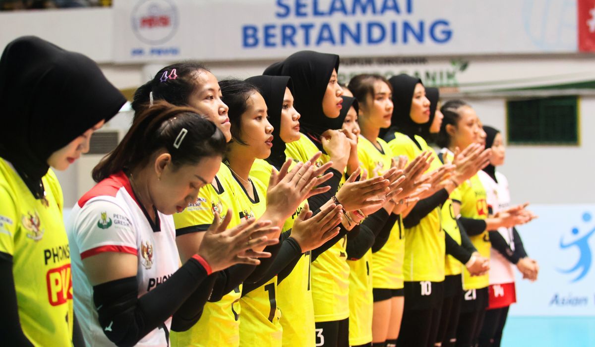 Timnas Voli Putri Indonesia di AVC Challenge Cup 2023.