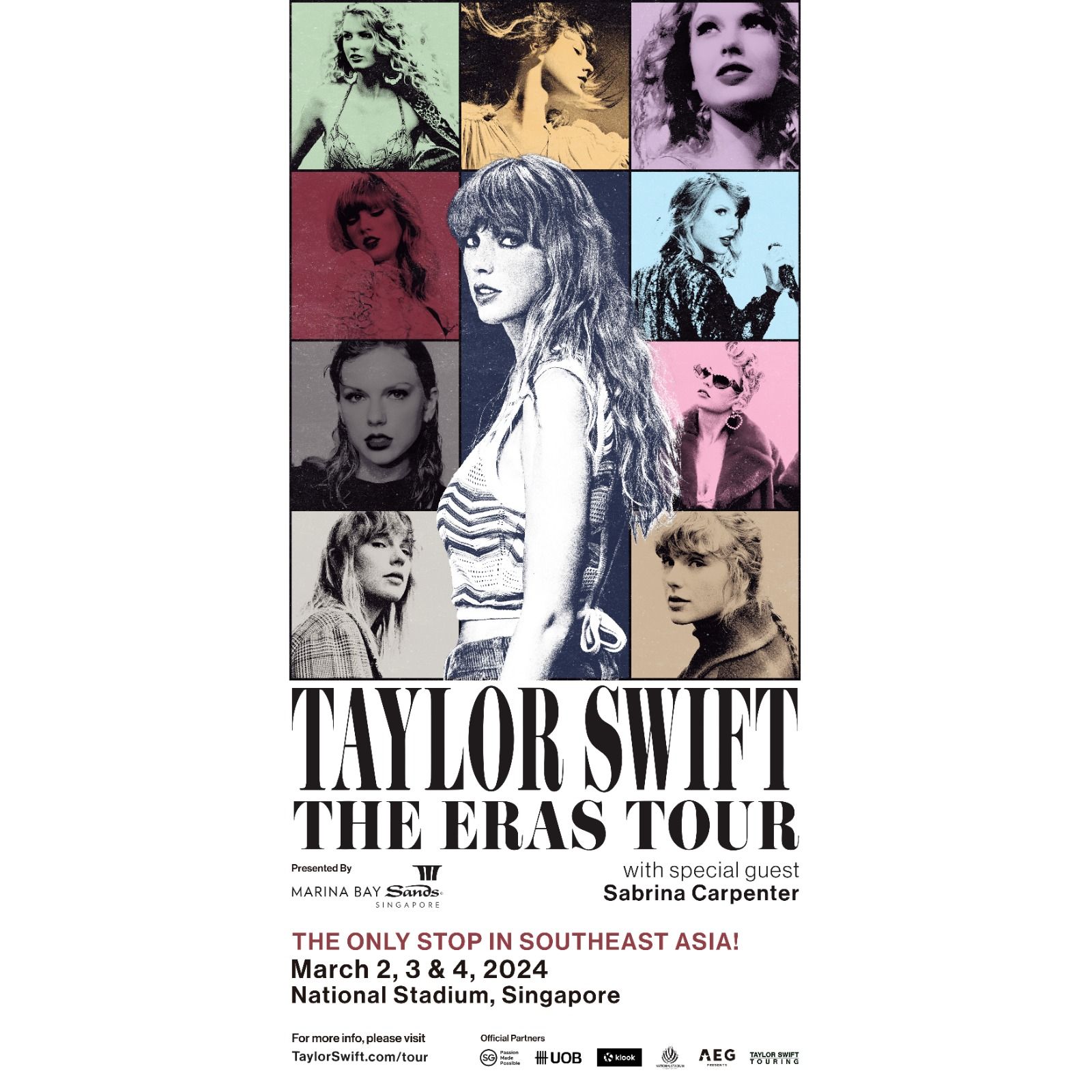 Poster konser Taylor Swift di Singapura.
