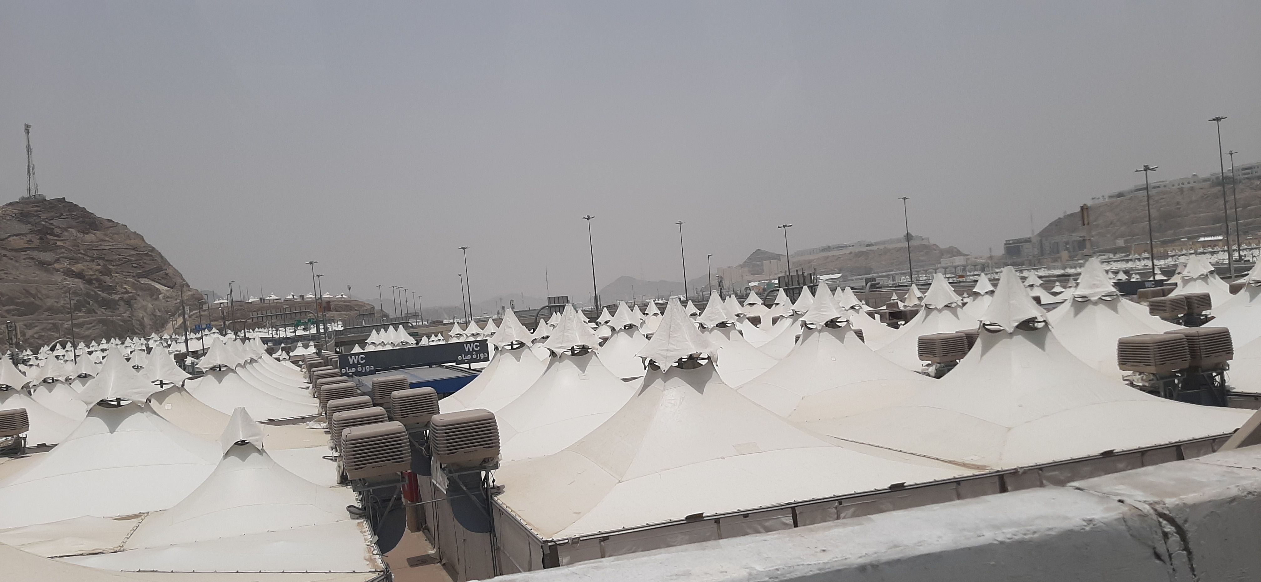 Tenda-tenda jemaah haji di Mina.