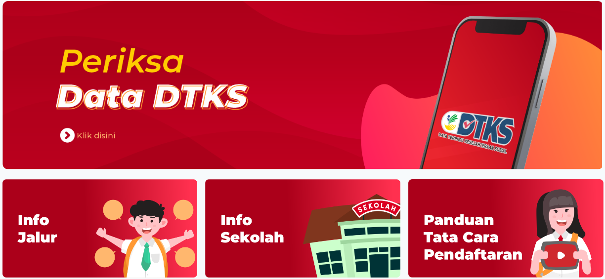Tampilan halaman website PPDB Kota Bekasi 2023./ppdb.bekasikota.go.id/
