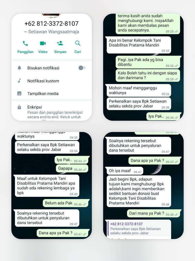 Masyarakat diminta dan diimbau untuk berhati-hati dengan modus penipuan via chat WhatsApp (WA) yang mengatasnamakan Sekda Jabar. 