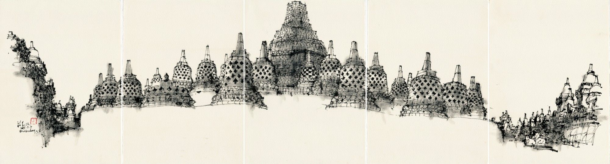 Sketsa Borobudur 