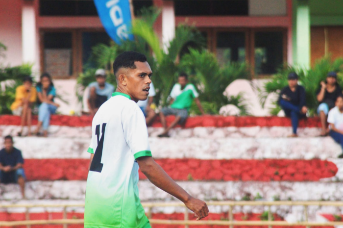 Apolonaris Tukan, pencetak gol tunggal bagi Tunas Cendana FC saat menjamu Watotutu FC di turnamen Gawerato Cup 2023.