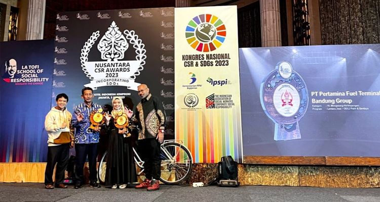 PT Pertamina Patra Niaga Regional Jawa Bagian Barat berhasil meraih 3 penghargaan Nusantara CSR Awards (NCSRA) 2023 yang  diselenggarakan oleh La Tofi School of Social Responsibility (LSSR)