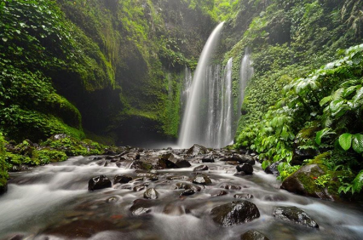 Air Terjun Sendang Gile, wisata air tejrun di Lombok.