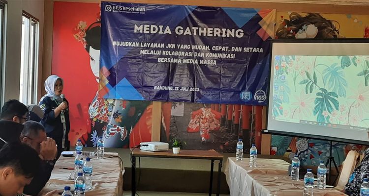 Media Gathering BPJS Kesehatan Bandung dengan jurnalis dari media cetak, elektronik dan online di Sumeragi Izakaya, Jl. L.L.RE. Martadinata No.55, Bandung, Rabu 12 Juli 2023.
