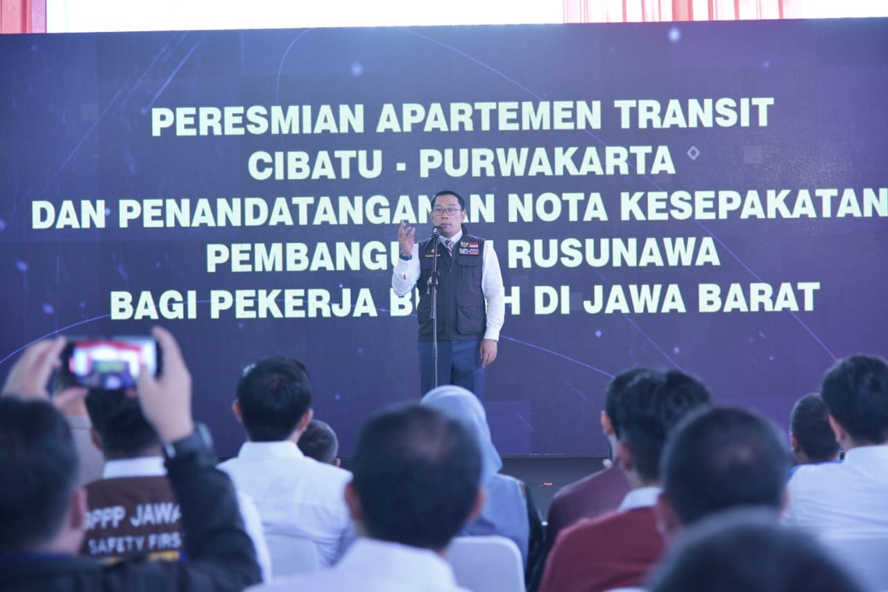 Gubernur Ridwan Kamil Resmikan Apartemen Transit