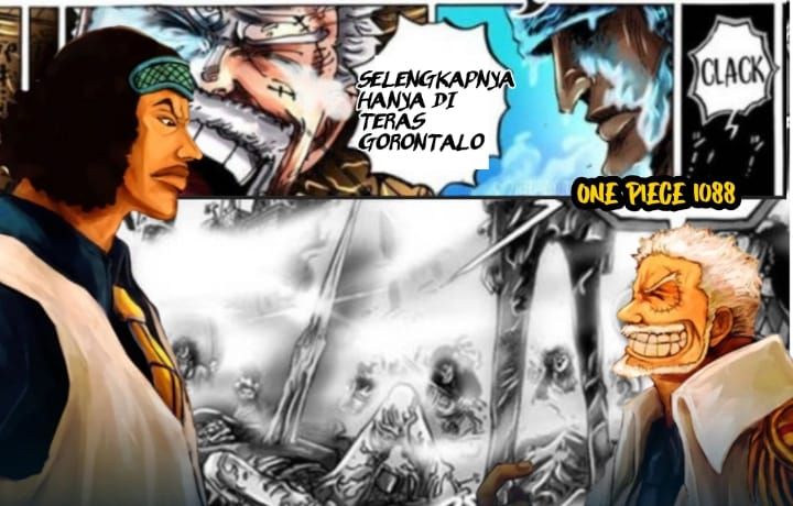 Terungkap tindakan senyap Aokiji Kuzan menyelamatkan Monkey D Garp di One Piece 1092, ternyata Kurohige sudah curiga saat...