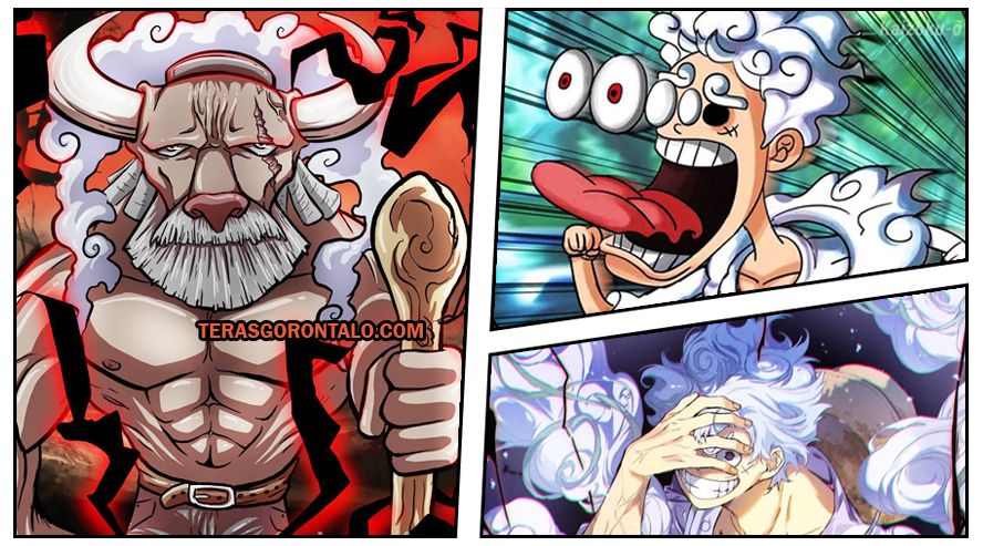 Monkey D Luffy melotot melihat wujud Mythical Zoan milik Gorosei Saturn di One Piece 1090, ternyata sang tetua adalah..