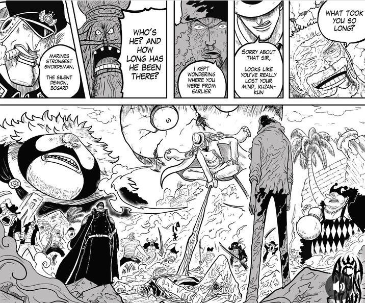 KEJUTAN! Bogard gunakan Kamusari saat menebas Kurohige di One Piece 1090, sosok tangan kanan Monkey D Garp ternyata adalah...