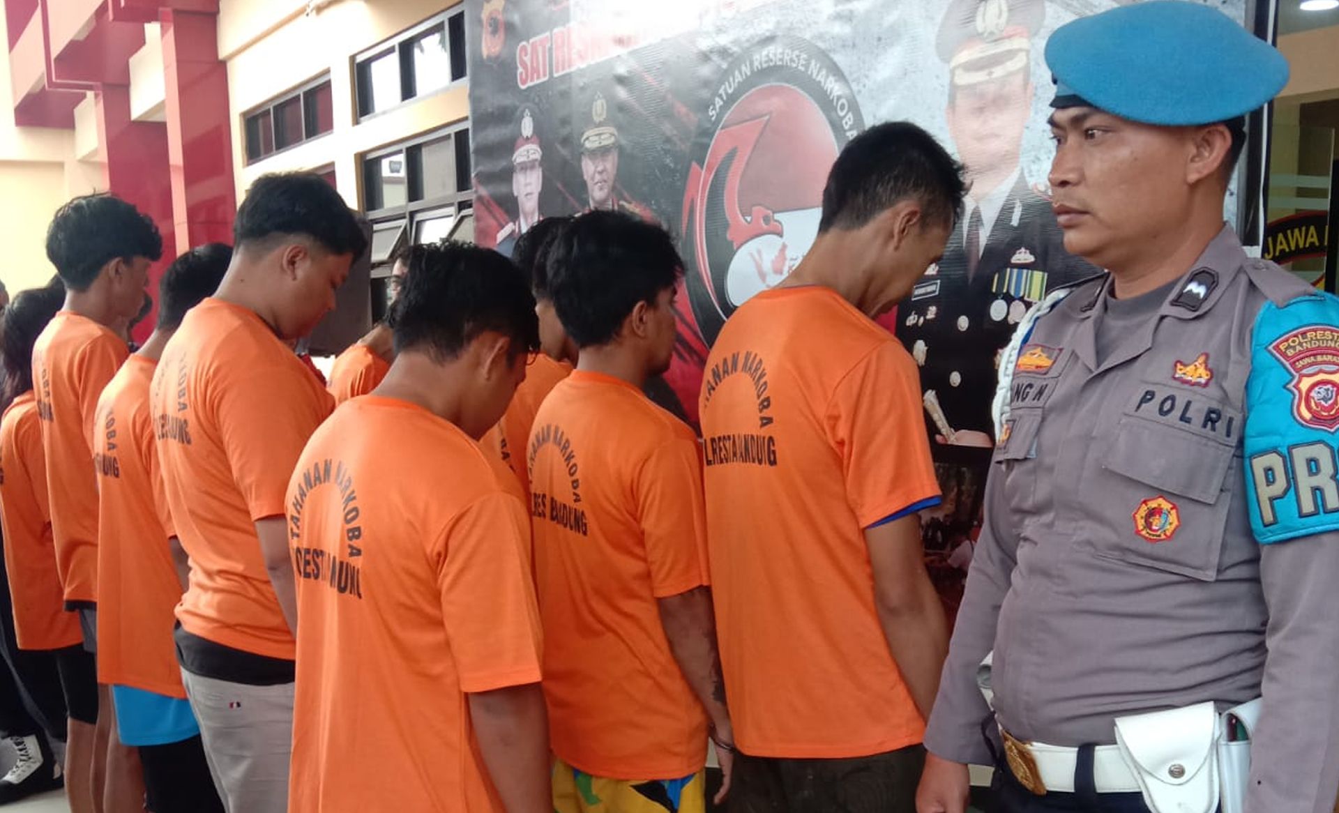 Para pelaku kasus peredaran narkoba di Kabupaten Bandung, Kamis 3 Agustus 2023
