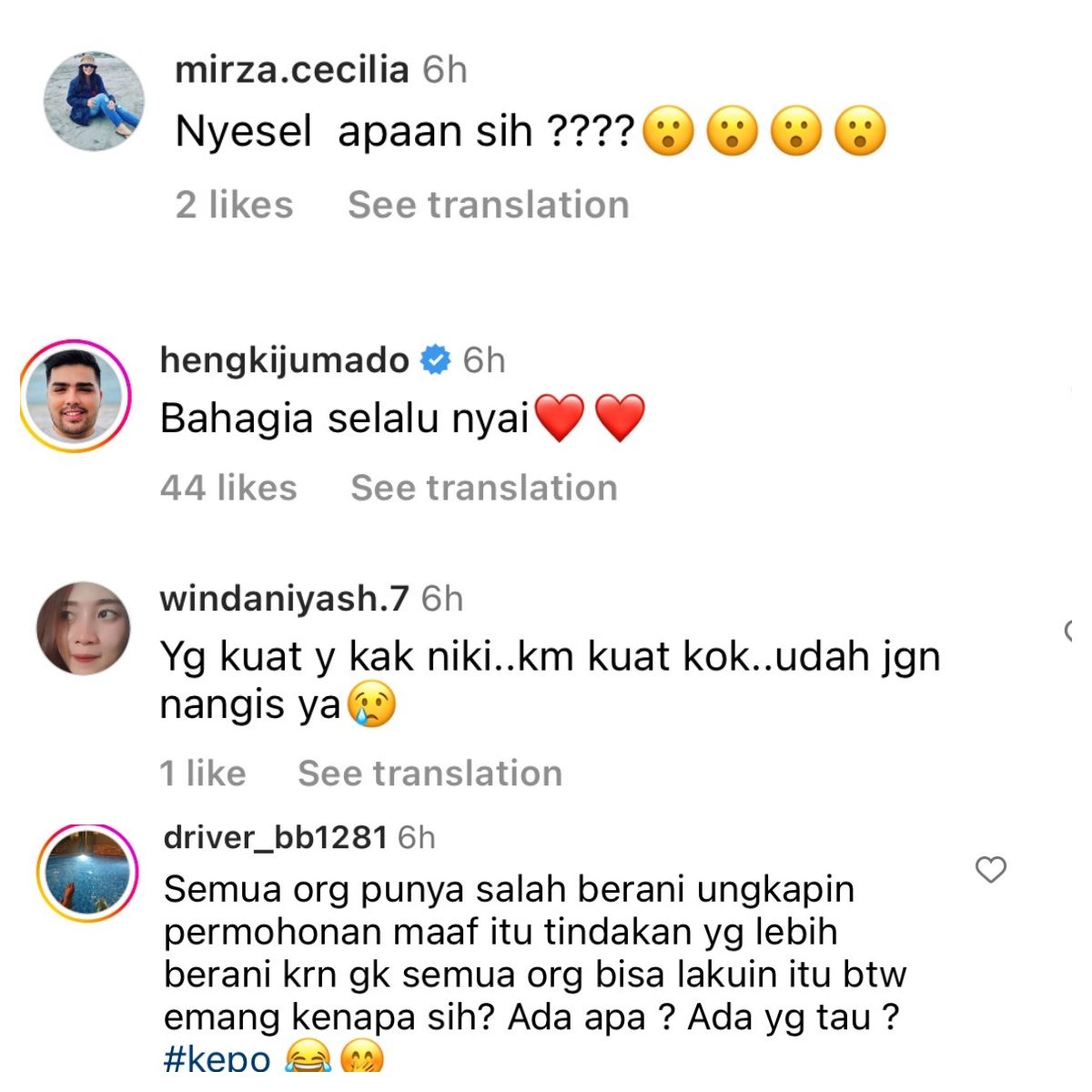 Komentar netizen di akun Instagram Nikita Mirzani,