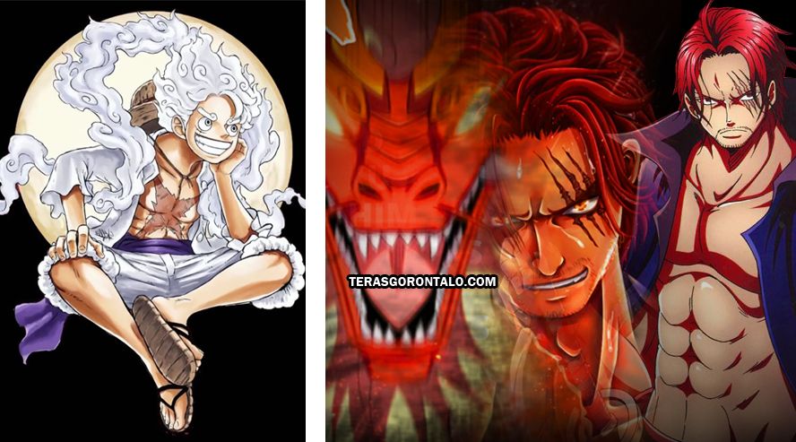 Wujud naga milik Akagami no Shanks menjadi ancaman Gear 5 Luffy di One Piece 1090, bukti Tenryuubito jadi musuh alami Monkey D Luffy kini..