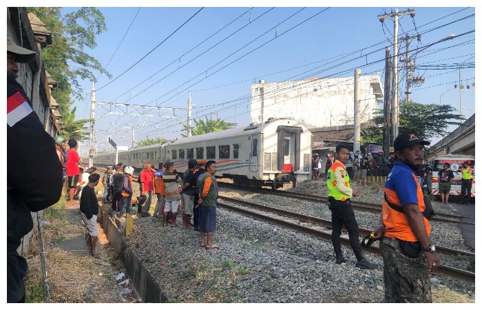 Lokasi kejadian perempuan tertabrak kereta api di Stasiun Palur