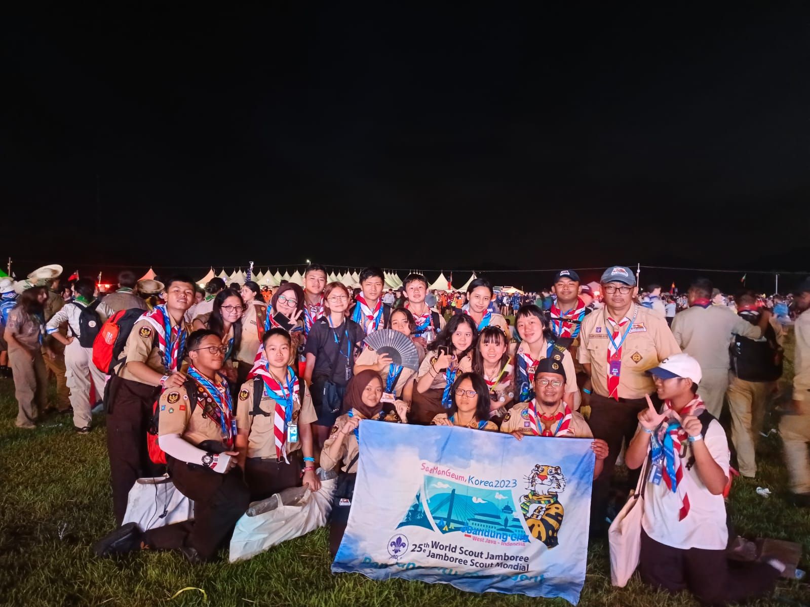 sebanyak 56 anggota Pramuka Kota Bandung akan tampil di World Scout Jamboree di Saemangeum Korea