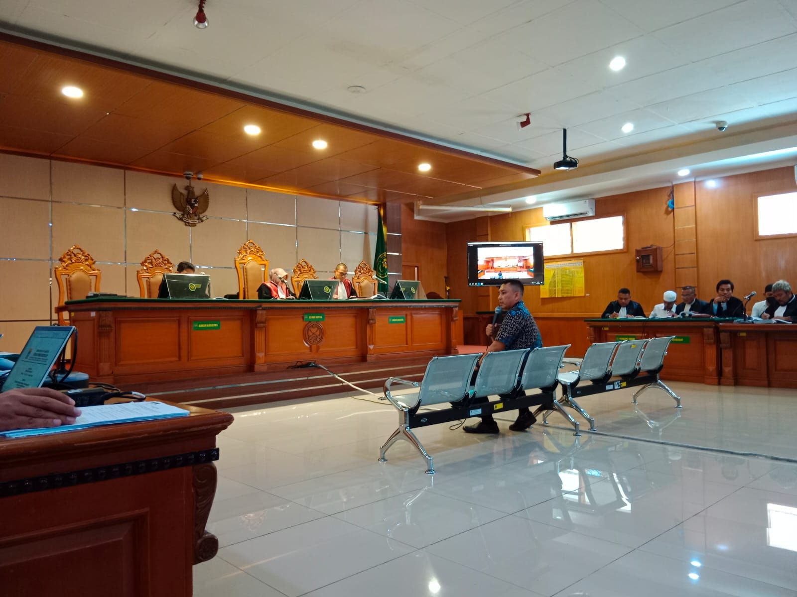 Khairul Rizal saat menjadi saksi di Pengadilan Tipikor Bandung Senin 7 AGustus 2023