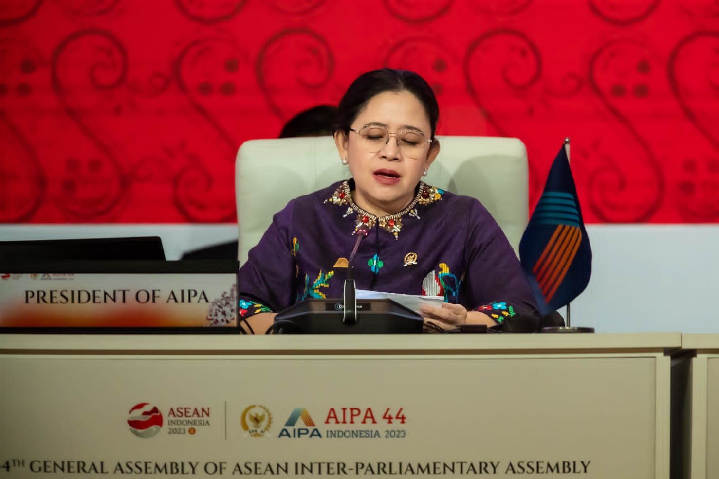 Ketua DPR RI sekaligus Presiden ASEAN Inter Parliamentary Assembly (AIPA) ke-44, Puan Maharani .