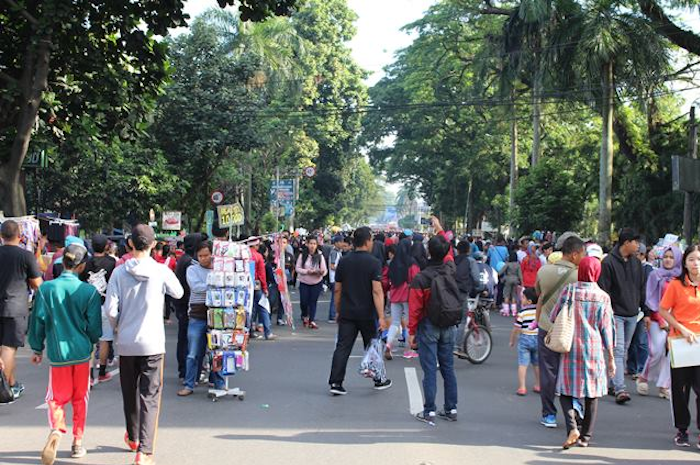 Suasana Car Free Day (CFD) di Kota Bogor.