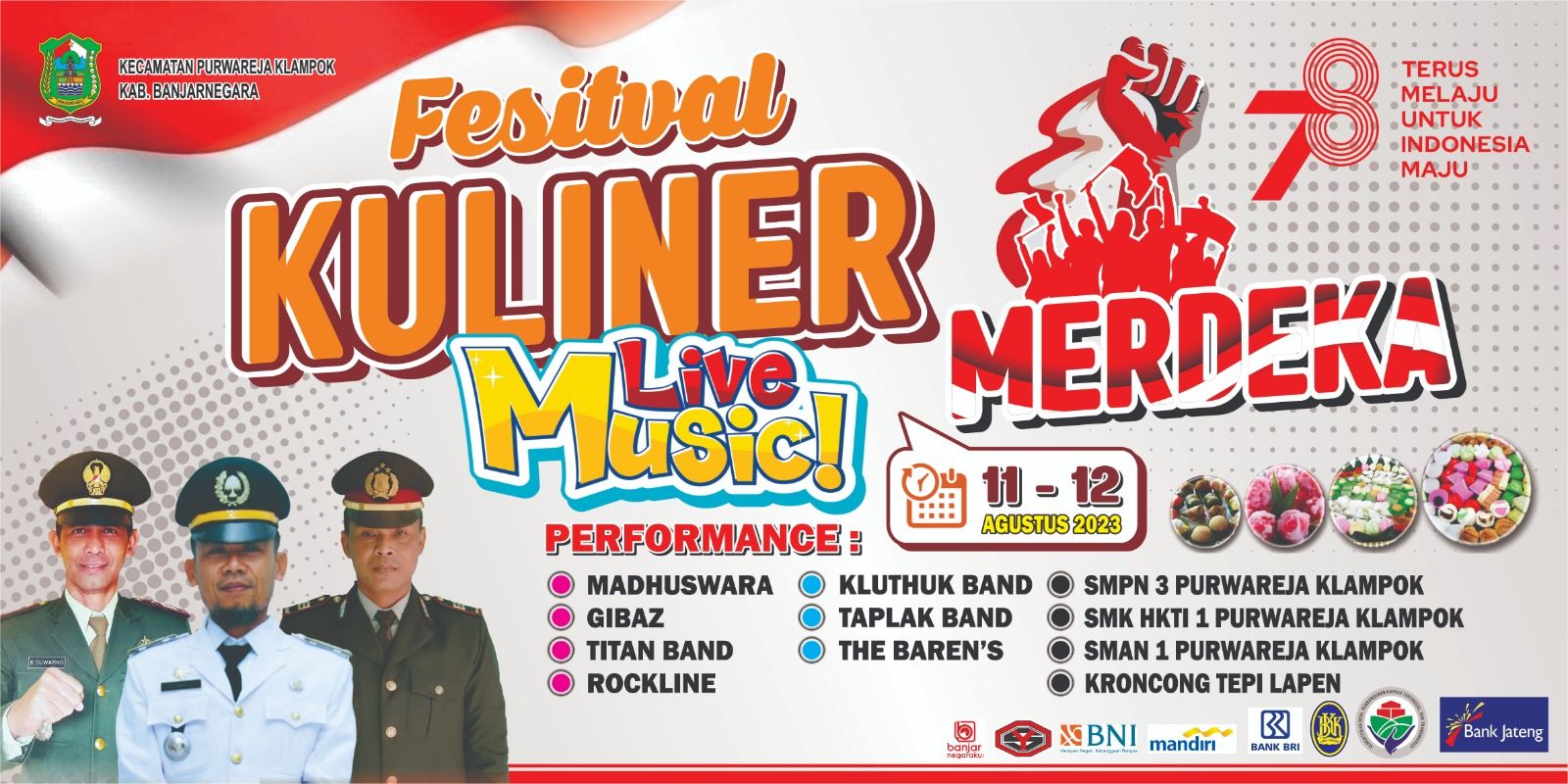Festival kuliner live musik di Kecamatan Purwareja Klampok, Banjarnegara