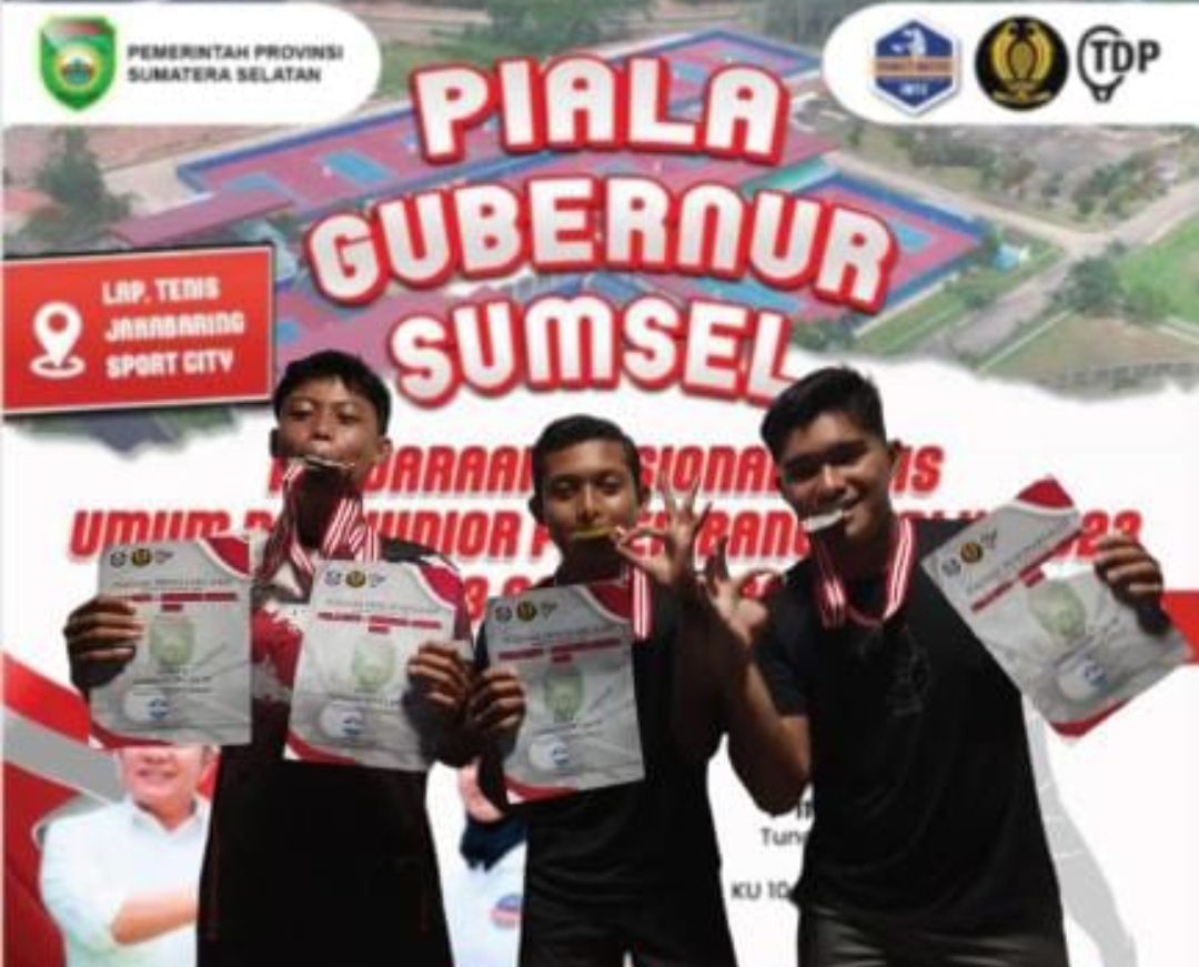 Sejumlah petenis junior asal Kota Serang berhasil meraih juara pada Kejurnas Tenis Piala Gubernur Sumsel 2023.