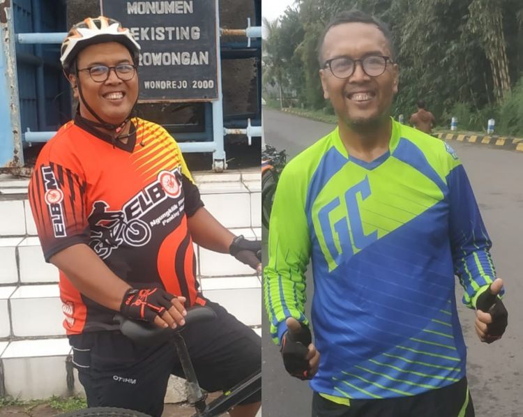 Arif Hermawan, 51 th asal Trenggalek Jawa Timur. Seorang pelaku diet KF. Foto sebelum dan sesudah 8 bulan menjalani diet KF
