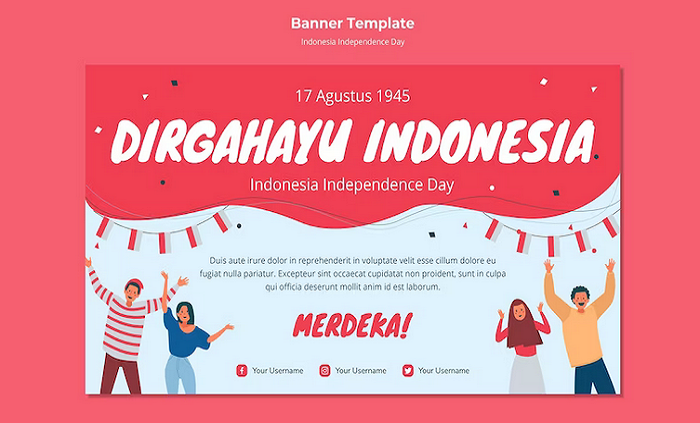 desain banner karnaval 17 Agustus 2023