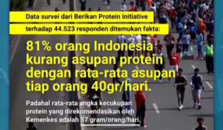 81 persen orang Indonesia kurang asupan protein