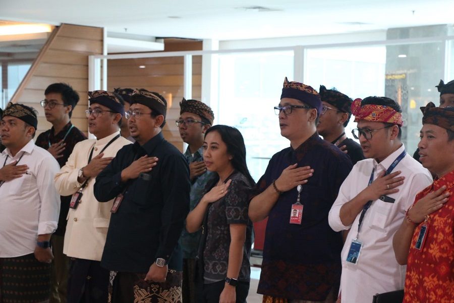 Peringatan HUT RI ke 78 di Bandara Ngurah Rai Bali Kamis 17 Agustus 2023.