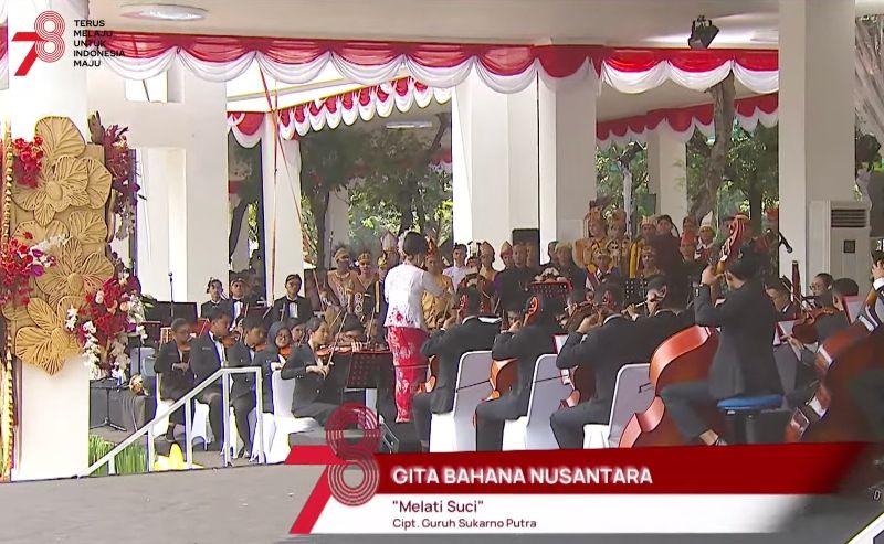 Gita Bahana Nusantara, pengiring lagu-lagu pada peringatan Kemerdekaan Indonesia sejak tahun 2003 hingga 2023.