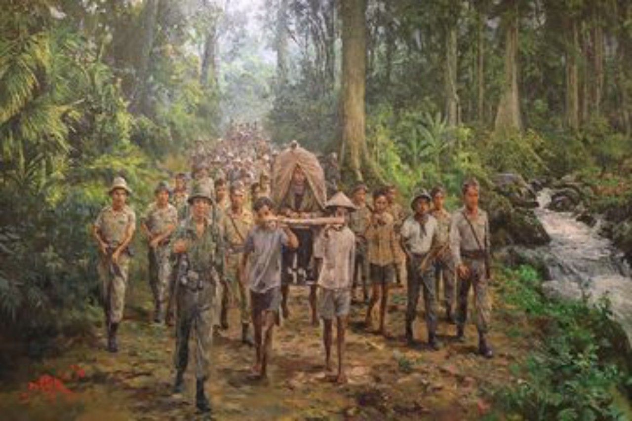 Lukisan perang gerilya Jenderal Sudirman 