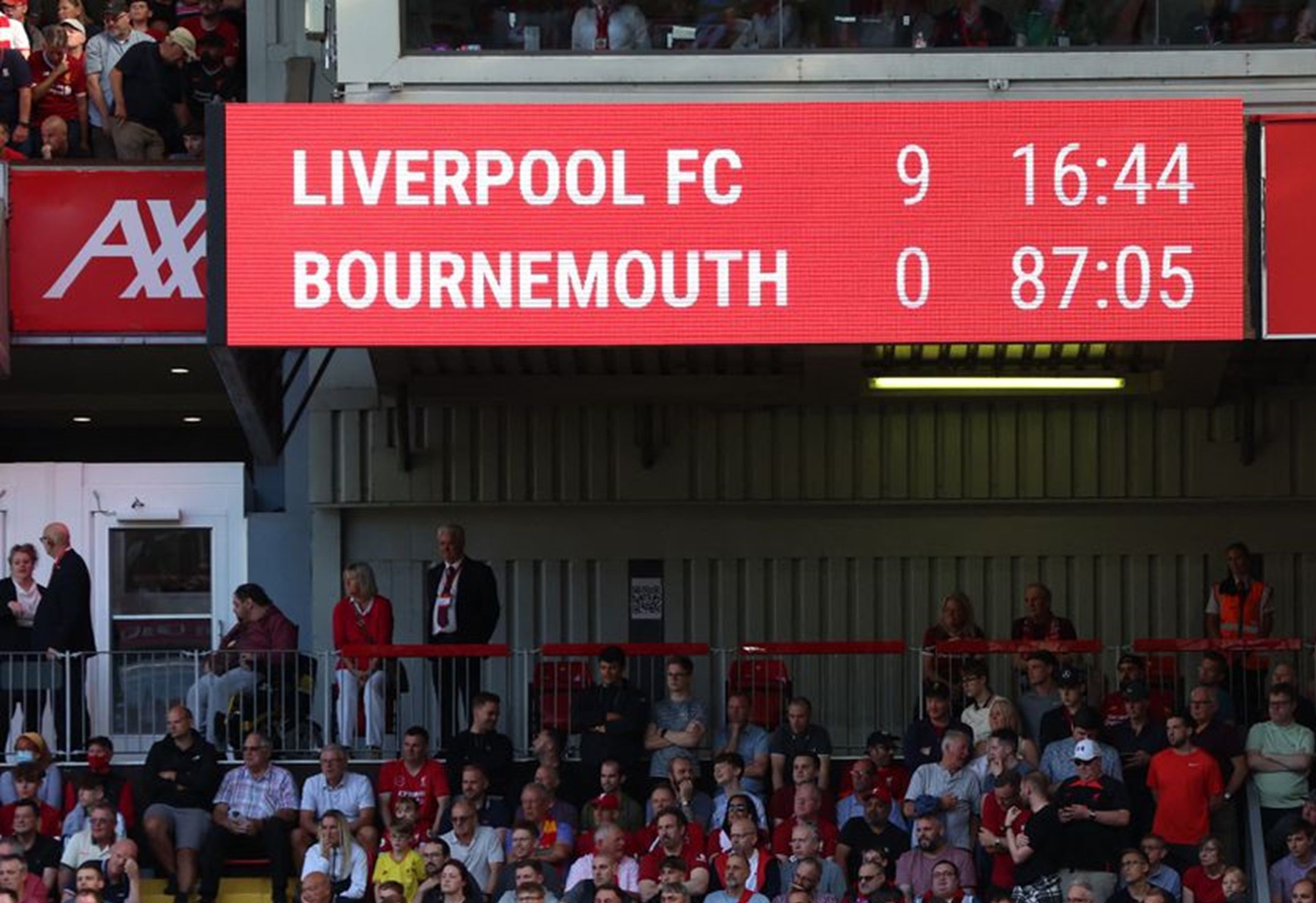 Pertandingan Liverpool vs Bournemouth musim 2022/2023.