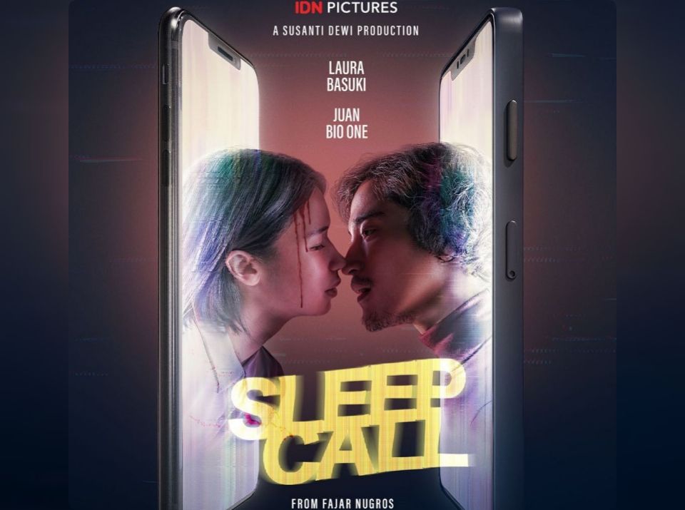 Poster Film Sleep Call yang dibintangi Laura Basuki dan Bio One.