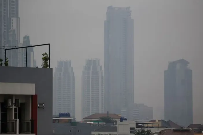 Ilustrasi polusi udara di Jakarta