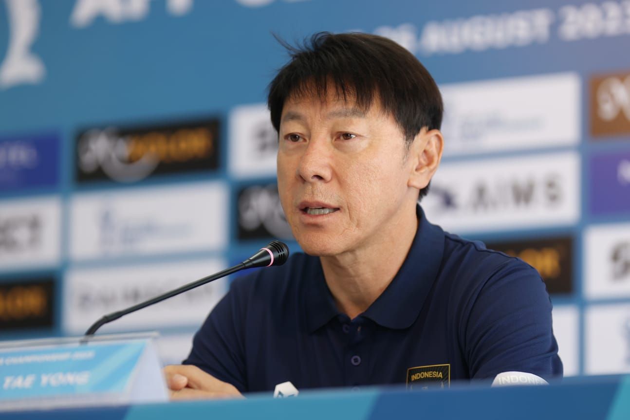 Pelatih Timnas Indonesia U23, Shin Tae Yong optimis tim asuhannya bisa lolos di Partai Final Piala AFF 2023 melawan Vietnam, malam ini.