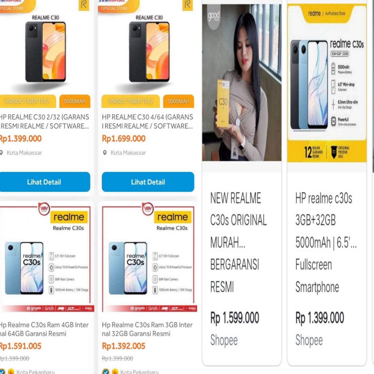 Daftar harga lengkap Realme C30 