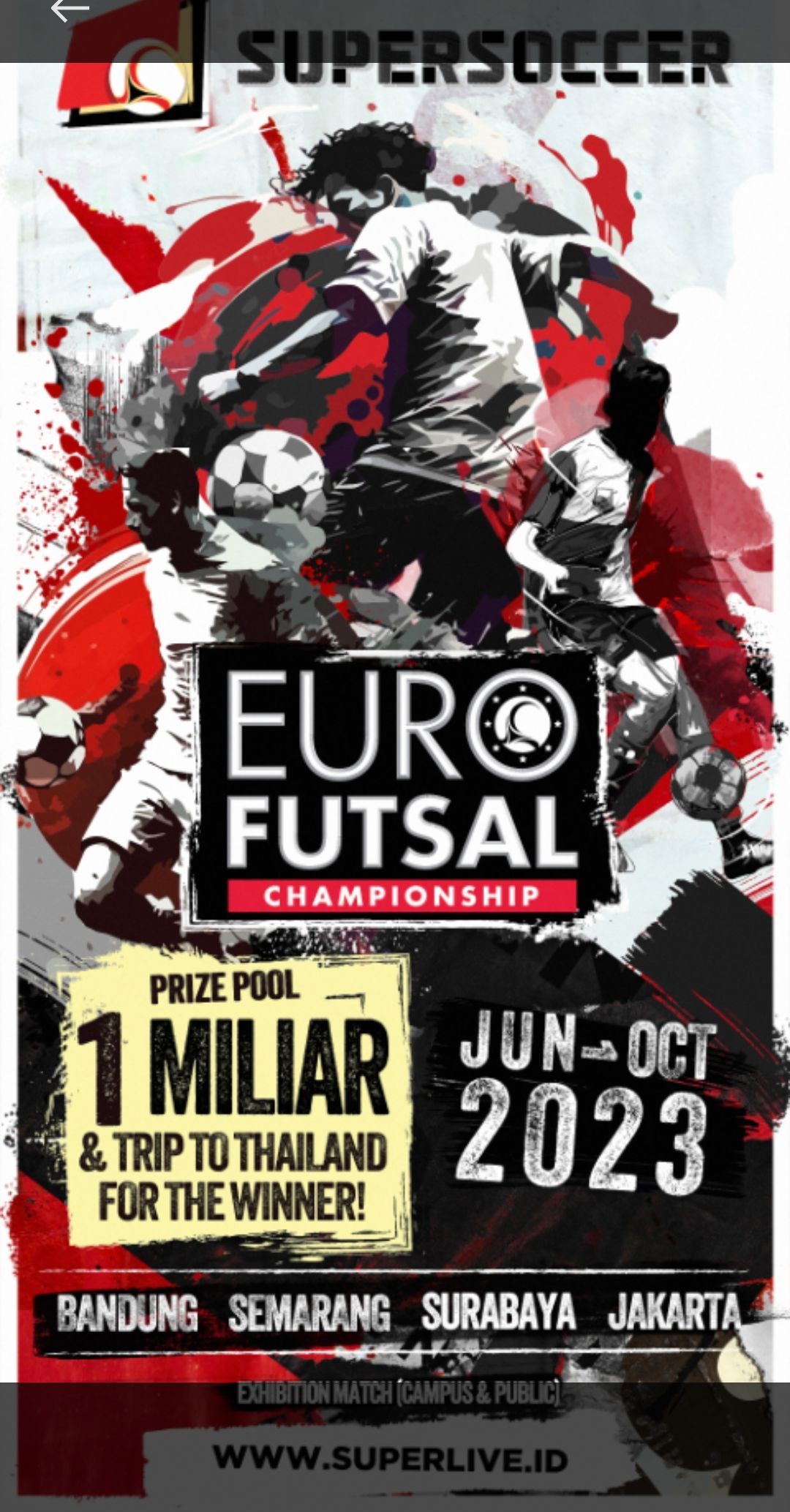 SUPERSOCCER EURO FUTSAL CHAMPIONSHIP 2023 12 Tim Terbaik Siap Berlaga di Babak Regional Qualification Bandung