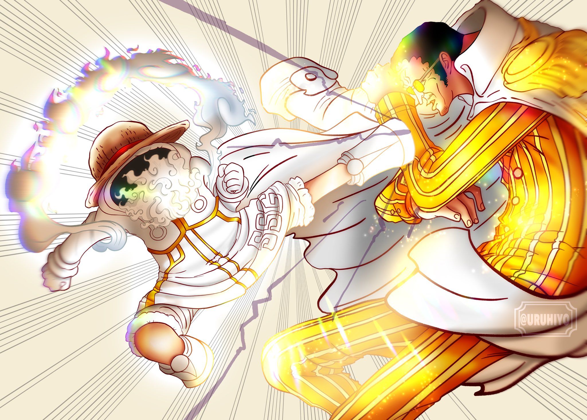 SPOILER One Piece 1092: Tendangan Gear 5 Luffy Membuat Jiwa Kizaru Terpisah dari Tubuh, Ternyata Monkey D Luffy Telah...