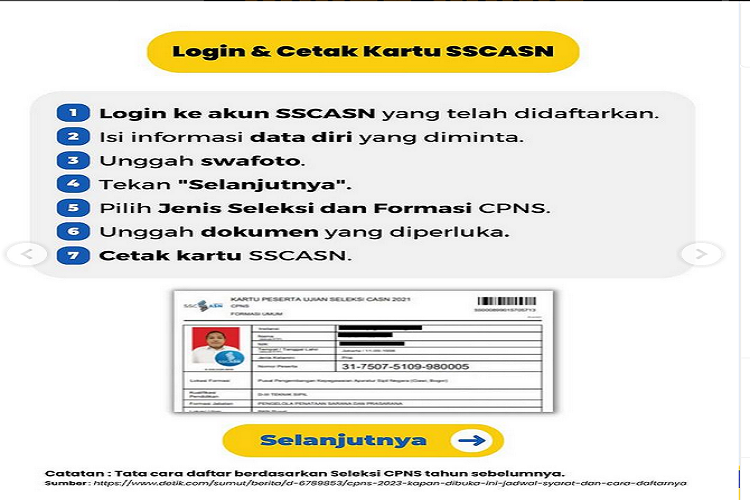 Cara daftarakun CPNS 2023 di SSCASN lengkap tips mudah dan cepat membuatakun pendaftaran resmi klik disini.
