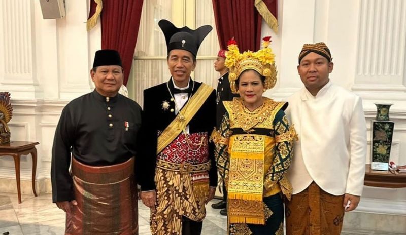 Prabowo dan didit bersama Presiden Jokowi dan Istri, Iriana.