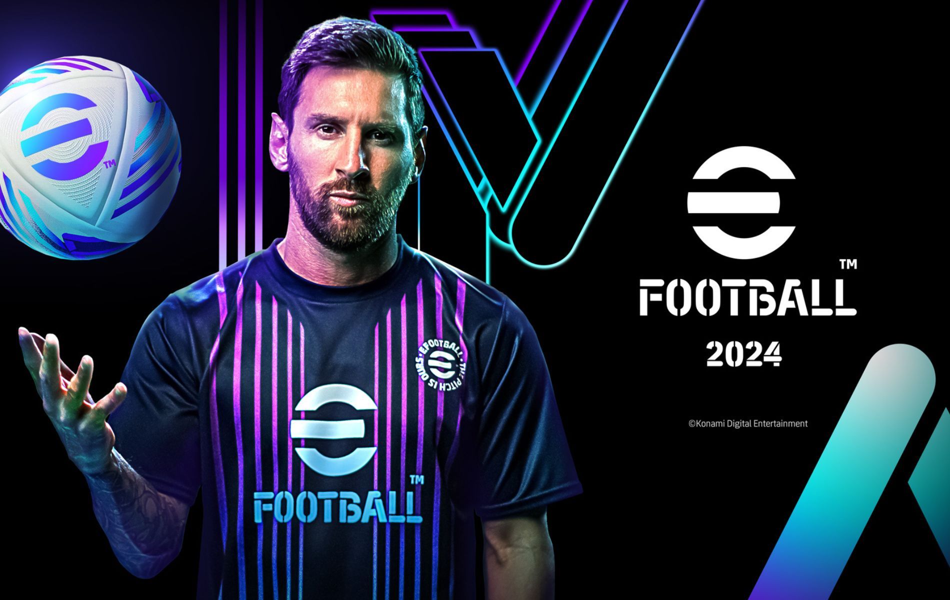Lionel Messi jadi gambar sampul game eFootball 2024.