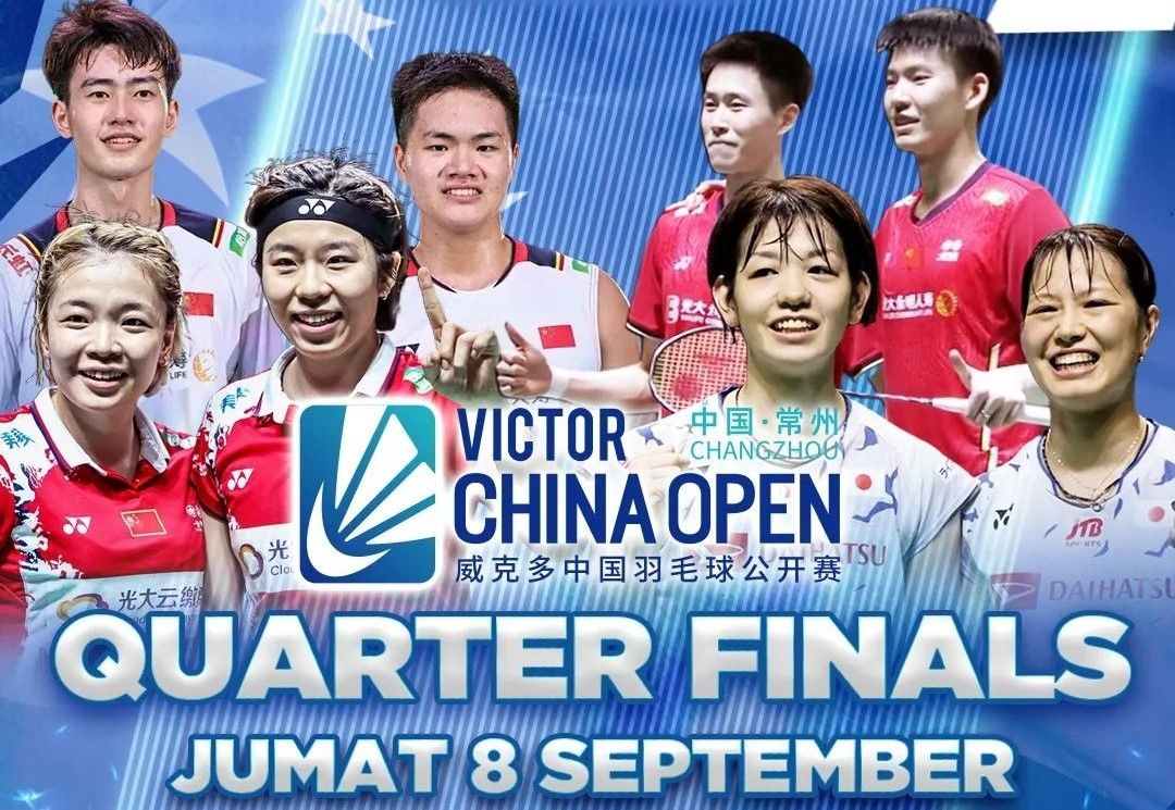 2 LINK Live Streaming 8 Besar Badminton China Open 2023 Hari Ini Nonton Wakil Indonesia di iNews Jam Berapa?