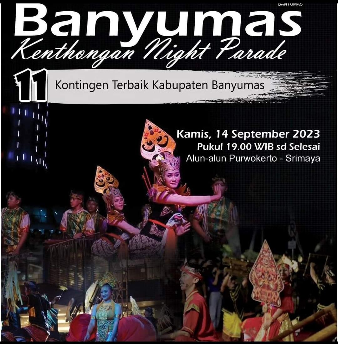 Banyumas Kenthongan Night Parade digelar, jadwal dan rute kentongan Purwokerto 2023.Tanggal 14 september 2023 jam berapa.*