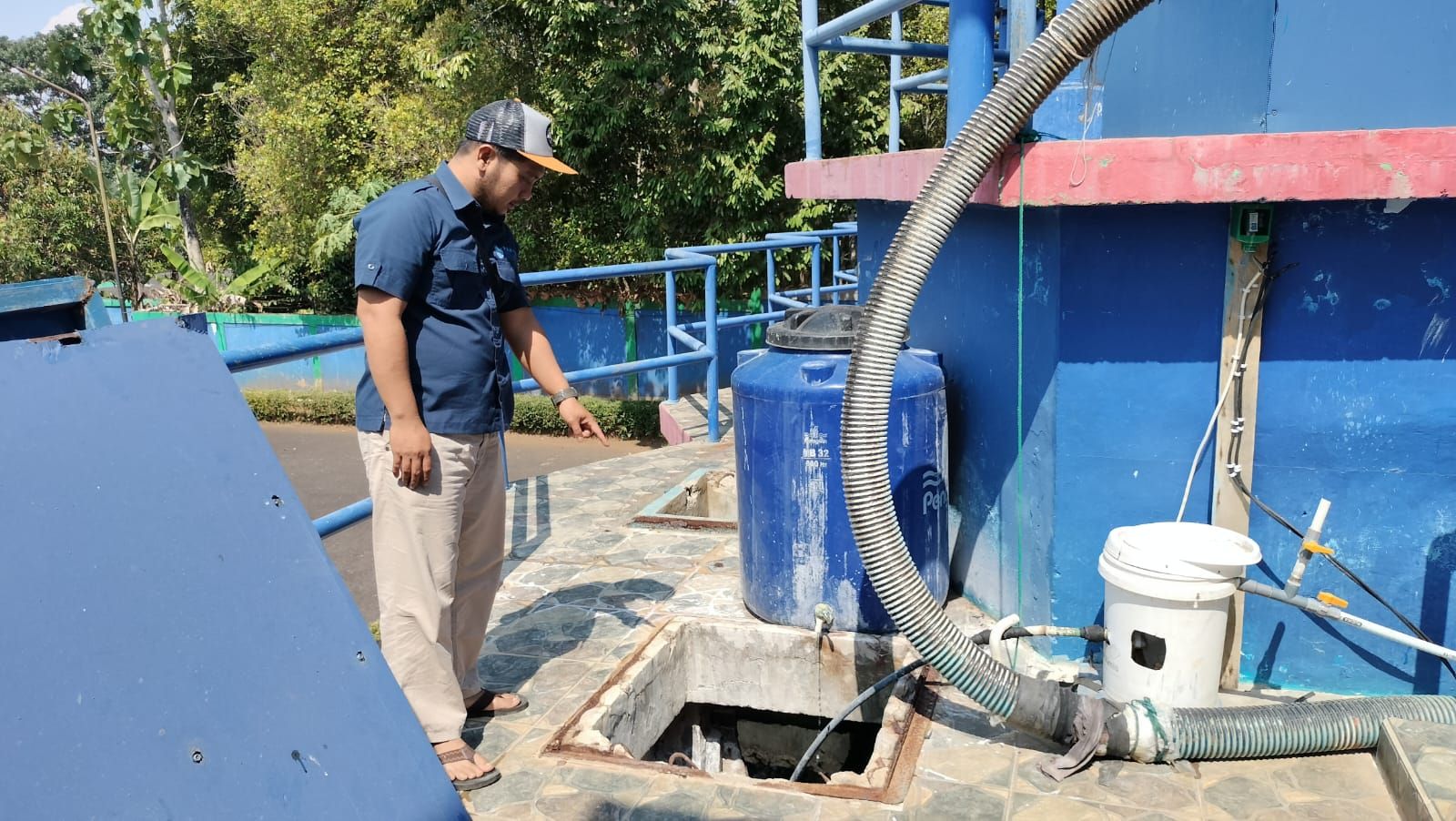 Instalasai pengolahan air PAM Tirta Kamuning Kuningan Cabang Waduk Darma.