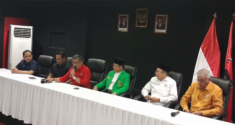 Pertemuan elite partai politik pendukung Ganjar Pranowo di Gedung High End, Jakarta Pusat, Rabu 13 September 2023. 