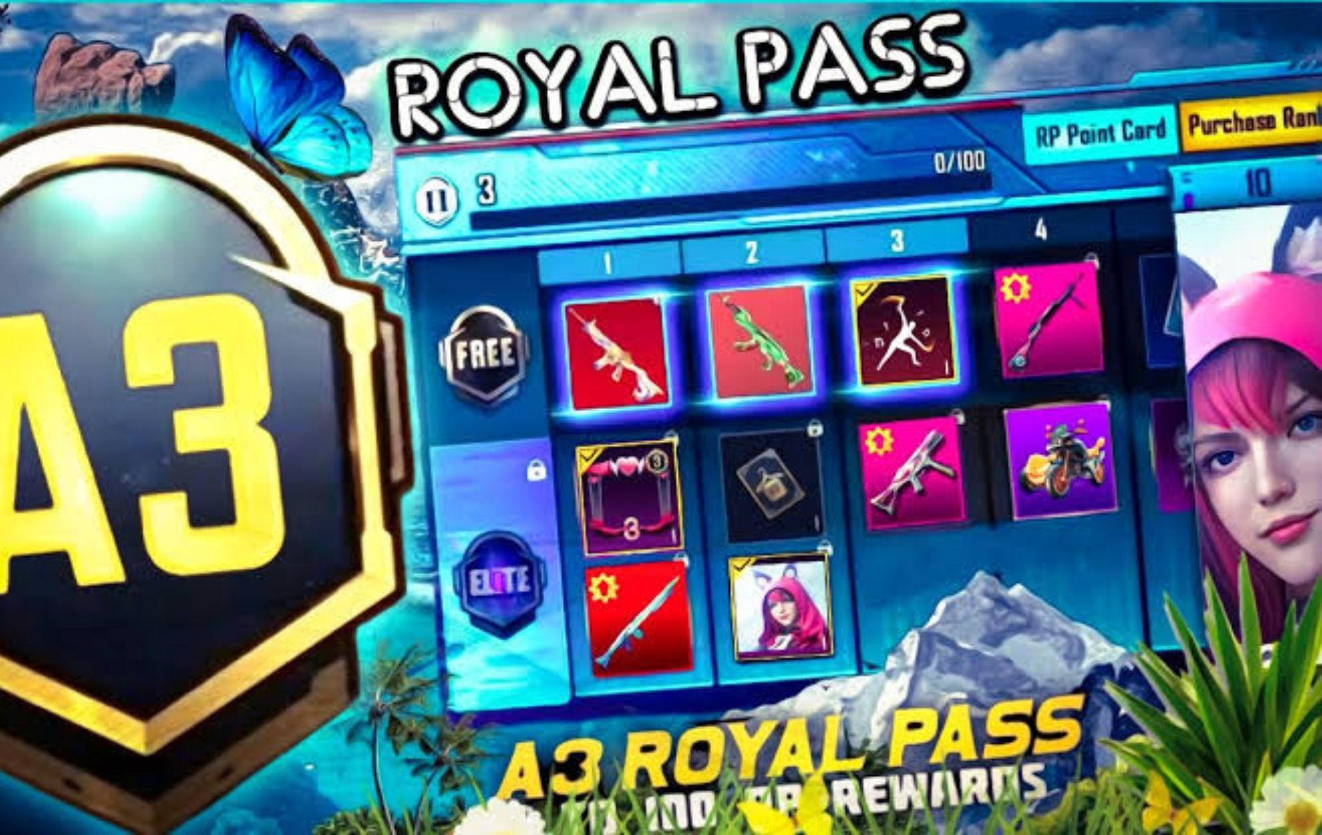 Tampilan menu Royale Pass Ace 3.