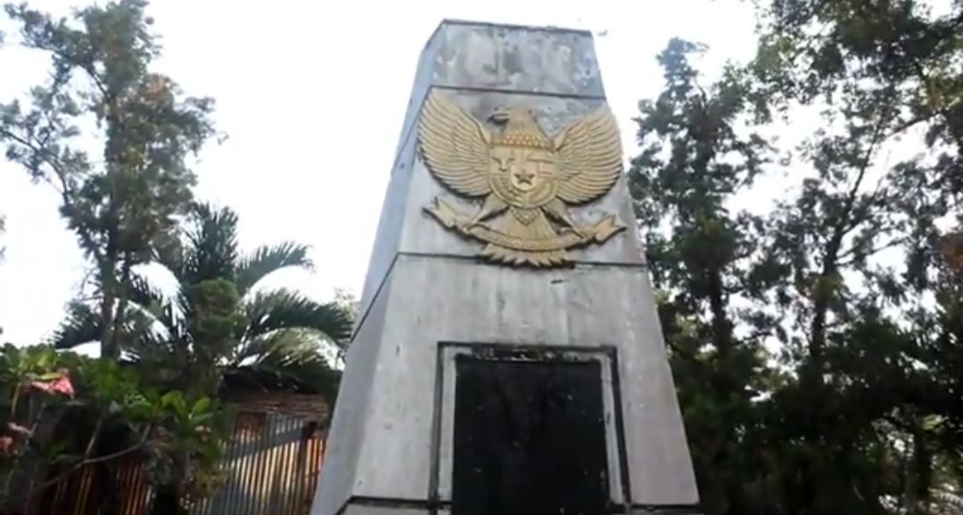 Tugu Perjuangan Rakyat Serpong di Cisauk Tangerang Selatan Banten/tangkapan layar YouTube/channel Jejak Kang Mardi