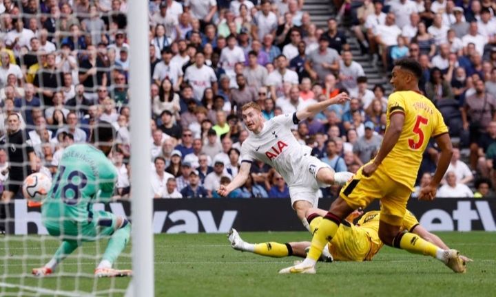 Tottenham berhasil mengalahkan Sheffield United - Premier League - Sabtu, 16 September 2023./Dejan Kulusevski mencetak gol.