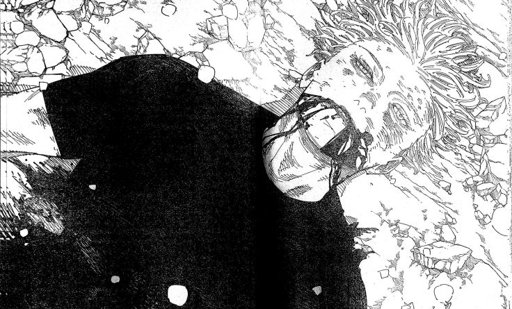 Kondisi Gojo Satoru dengan tubuh terpisah di manga Jujutsu Kaisen chapter 236.