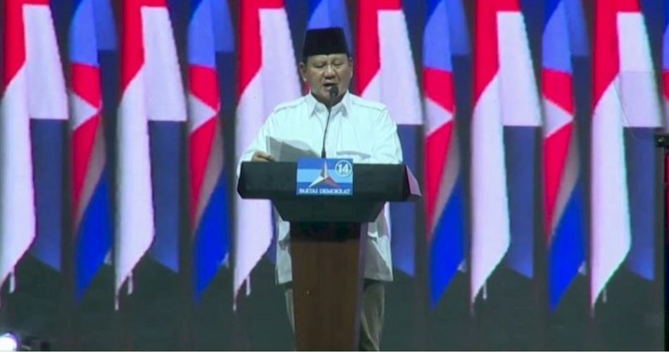 Prabowo Subianto di Rapimnas Partai Demokrat